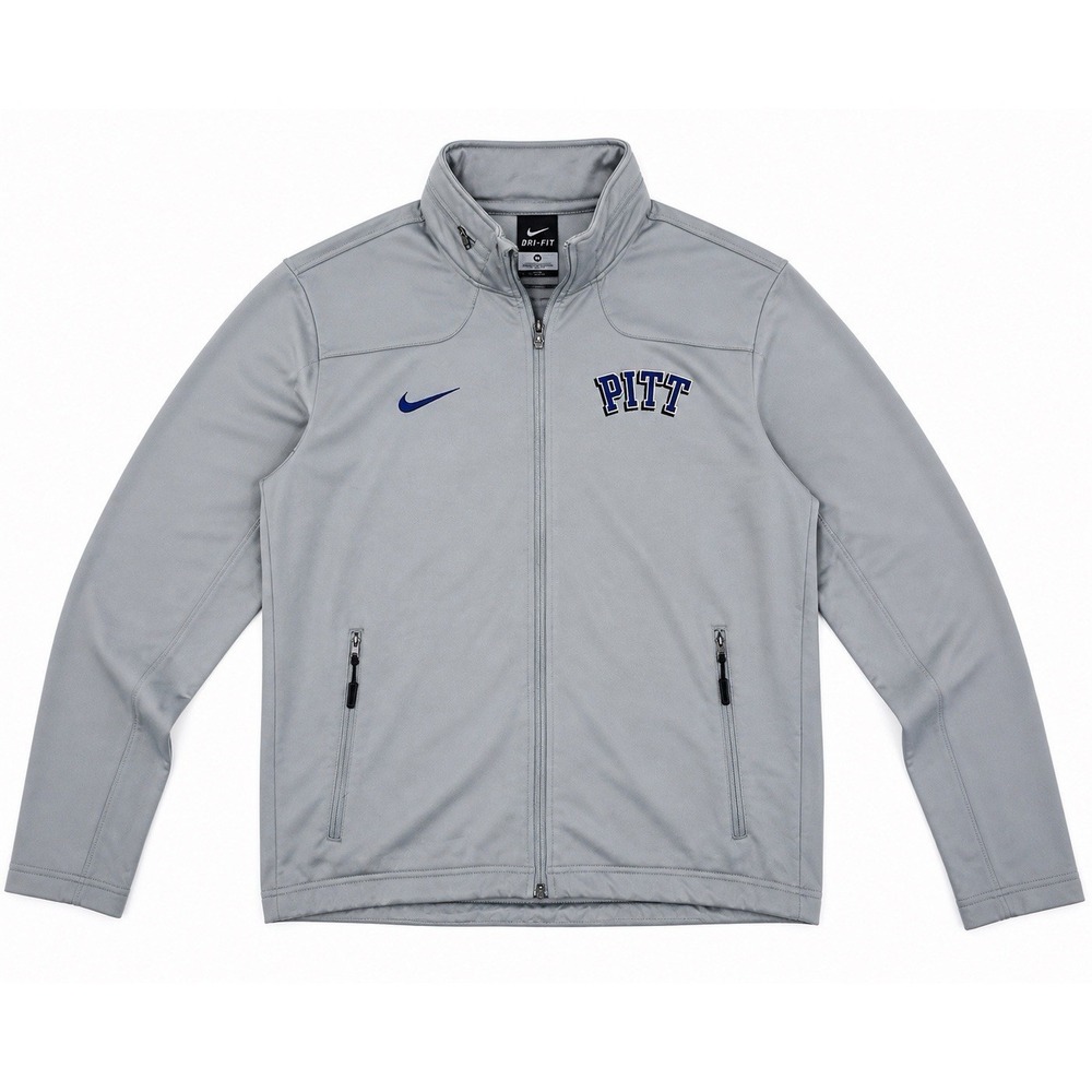 Nike PIT Panthers Jacket Mens M Gray Full Zip Hooded Dri-FIT NCAA
